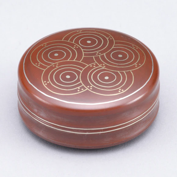 Copper Incense Container with Inlay Decoration