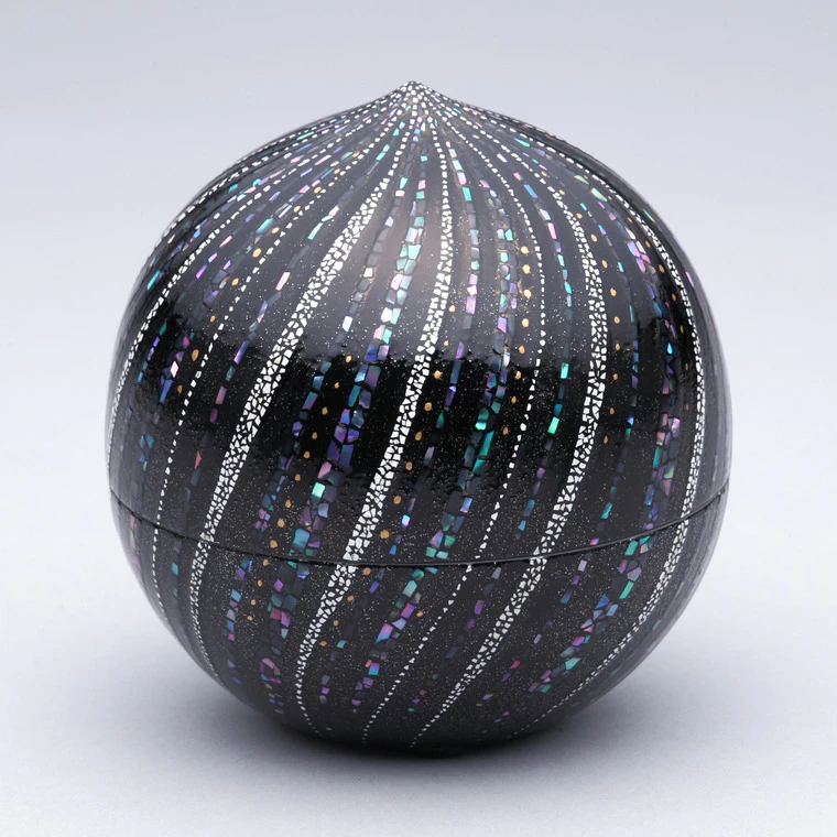 未使用 輪島塗 水尻清甫 沈金 蒔絵 飾金彩 飾盆 お盆 オボン 漆器