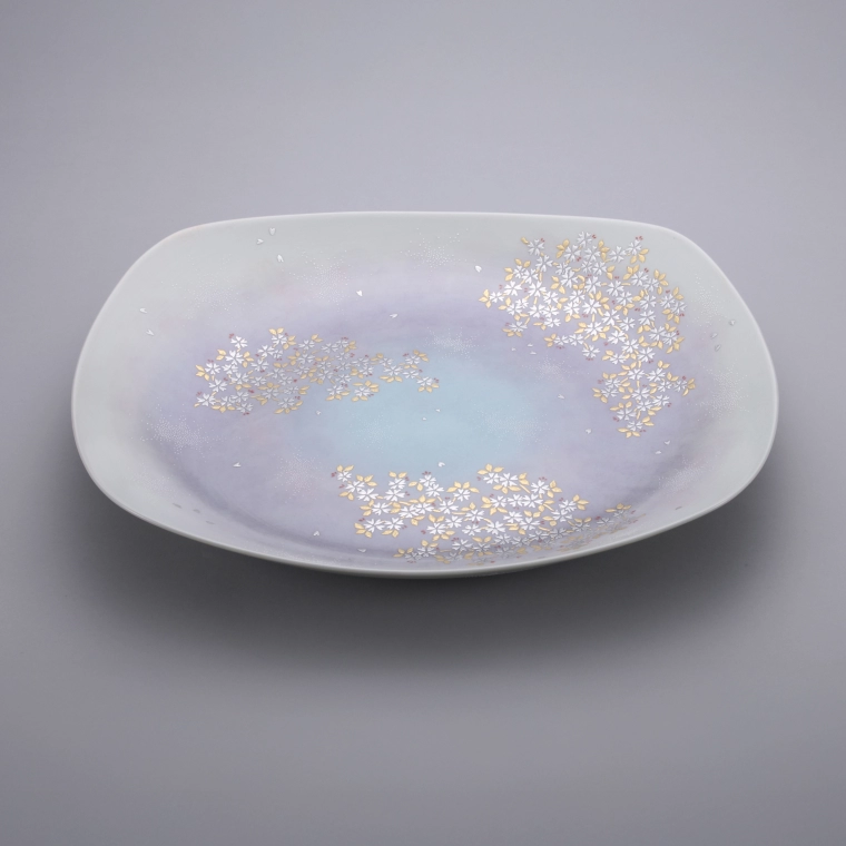 photo 白金盛白粒皿「陽春」