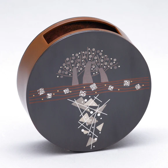 Flower Vessel with Design in Inlay