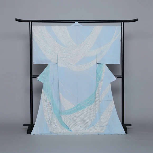 Formal Kimono with Design in Yūzen Dyeing 