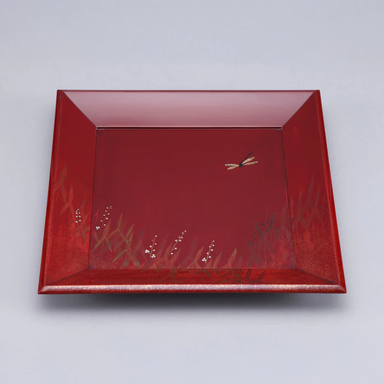 photo Square Serving Tray with Makie, "Morning Dew"
