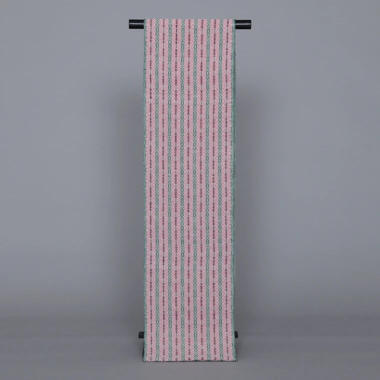 photo Bamboo Paper Cloth Obi Sash "Tidings of flowers"