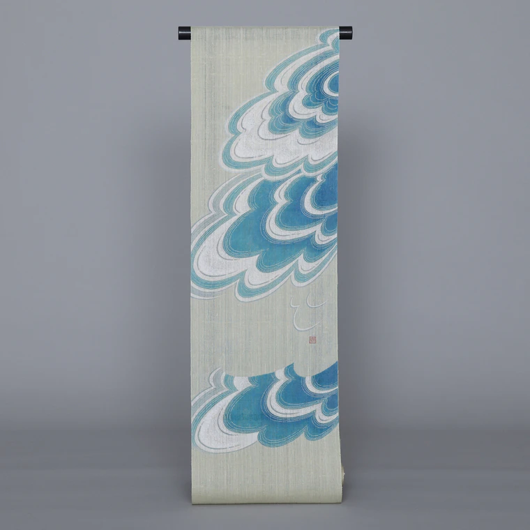 photo Dyed Obi Sash "Waterside"