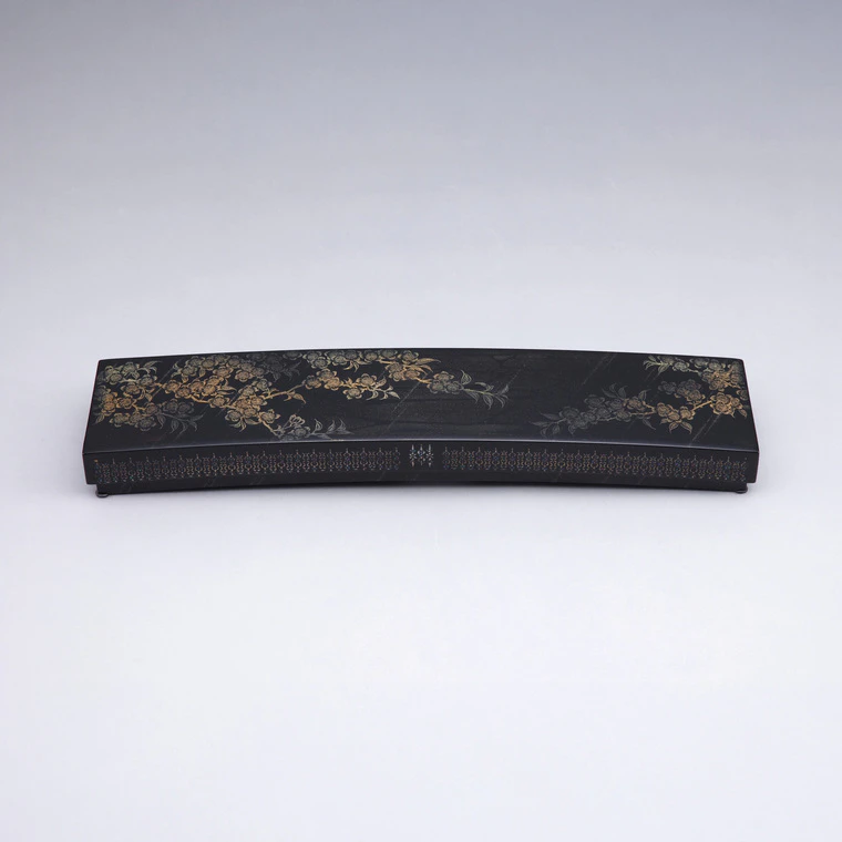 photo Box with Chinkin and Row of Cherry Trees Design