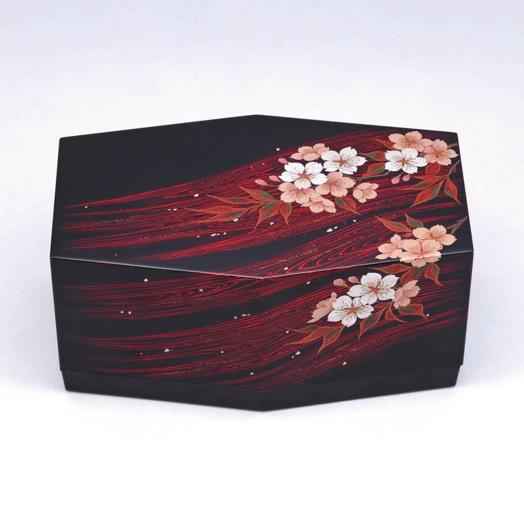 photo Hexagonal Box with Makie, "Spring Inlet"