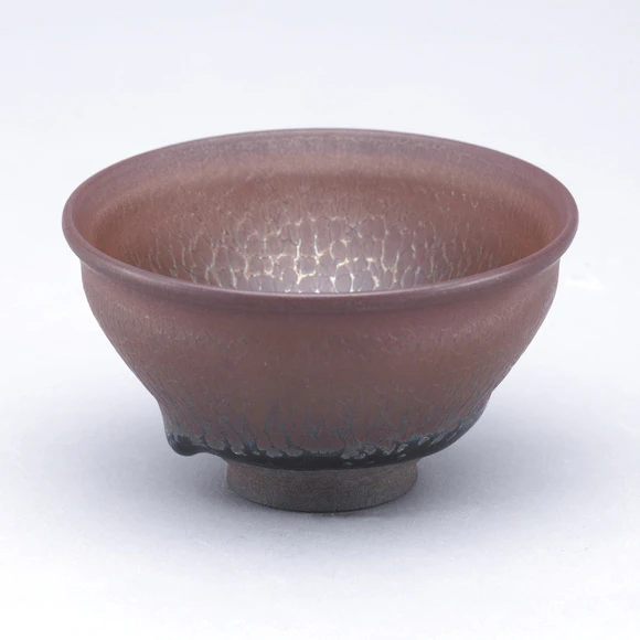 Tenmoku Tea Bowl with Dragon Scale Design