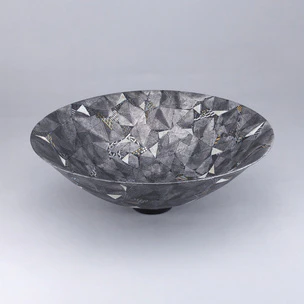幾何紋白金彩鉢