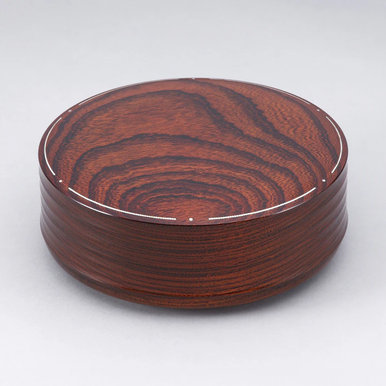 photo Covered Food Box of Zelkova Wood