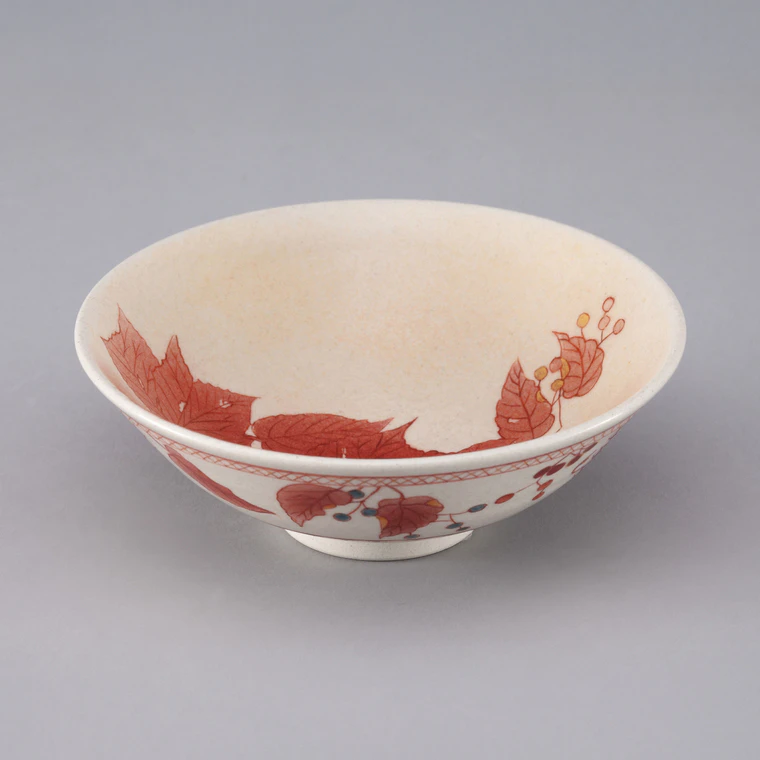 photo Tea Bowl with WIld Grape Design