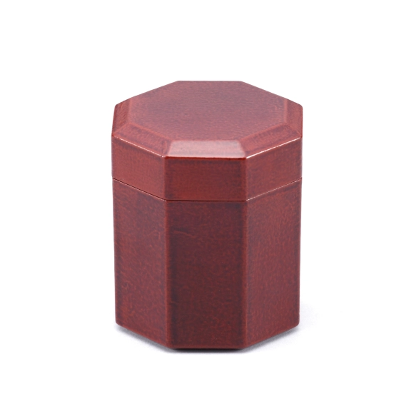 Lacquered Papier-mâché Octagonal Tea Container