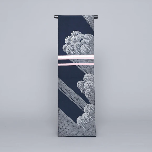 Obi Sash with Design in Yūzen Dyeing "Carving the Sky"