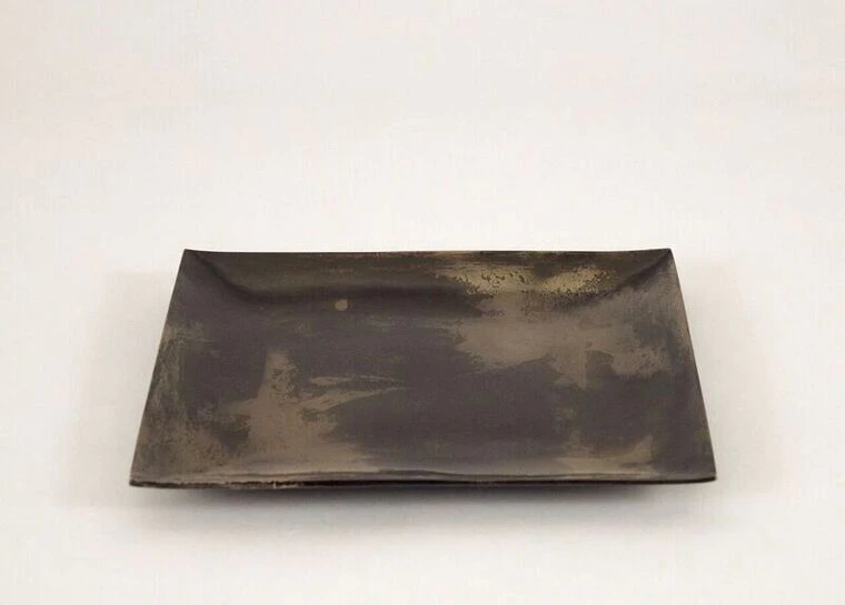 photo Square Tray Cast in Iron Sand and Other Different Metals