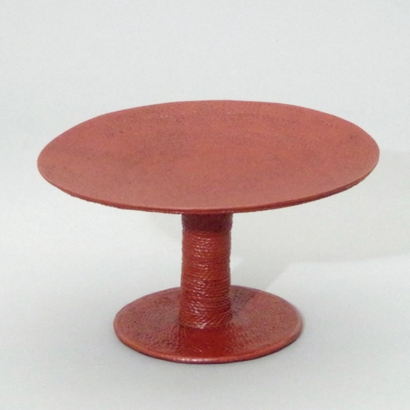 Stem Plate of Negoro Lacquerware Jōtai (Body Made of Rope)