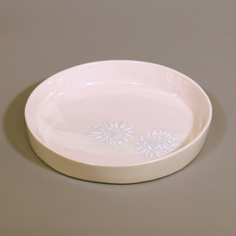 photo Bowl with Underglaze Silver and Queen of the Night Design