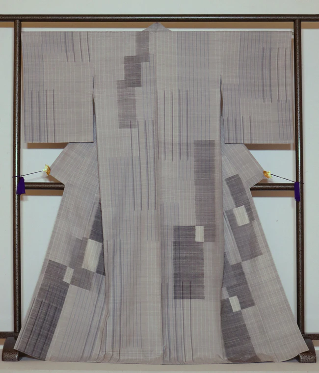 photo Kimono of Tsumugi "River Mist"