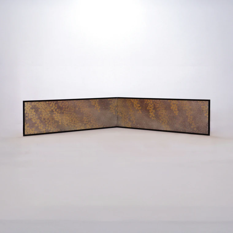 写真：砂子風炉先屏風「花の色は」