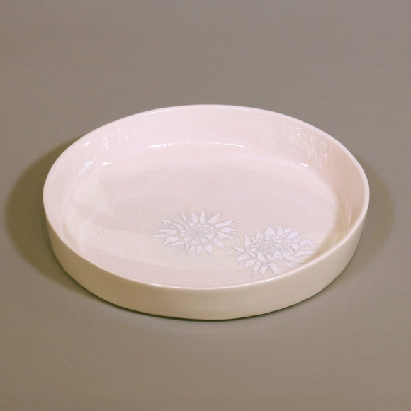 Bowl with Underglaze Silver and Queen of the Night Design