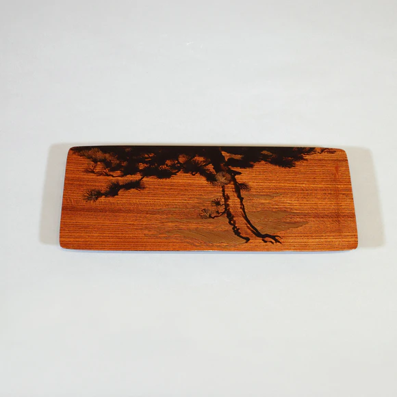 Plate with Japanese Zelkova and Makie, 