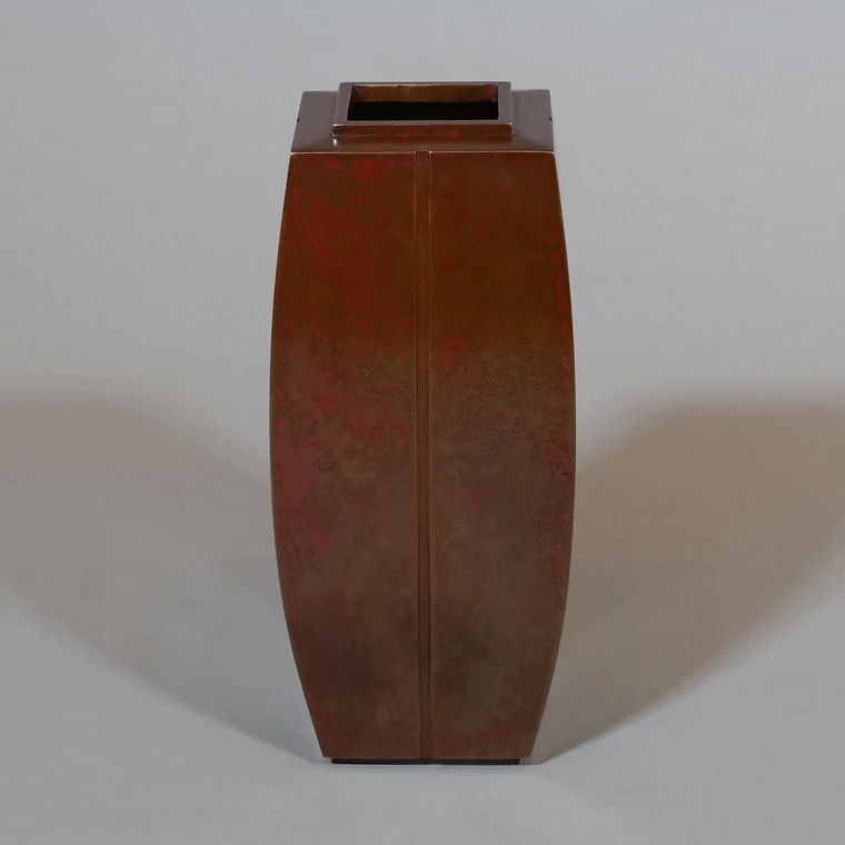 photo Cast Bronze Square Flower Vase
