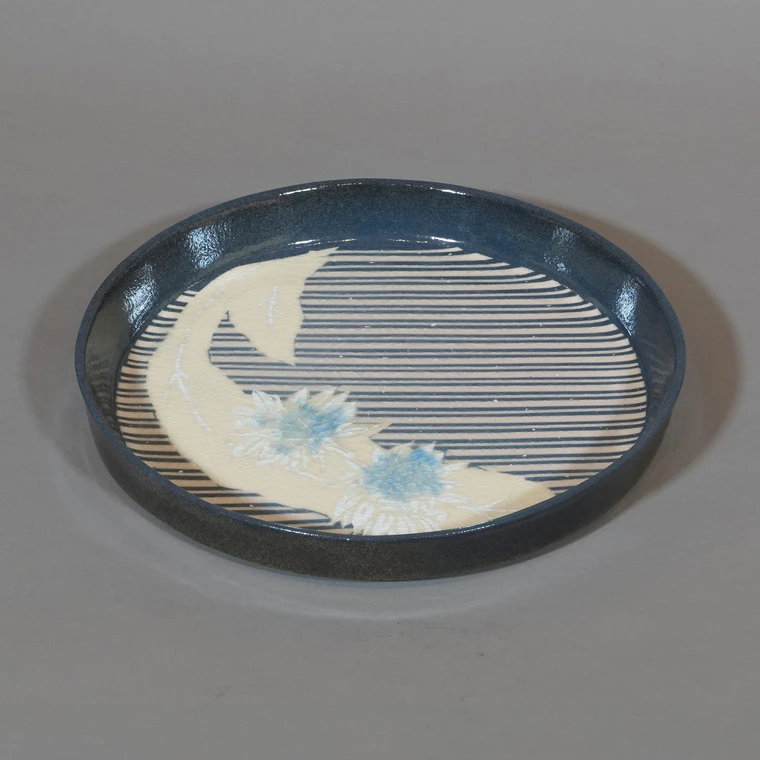 photo Bowl with Underglaze Silver and Queen of the Night Design