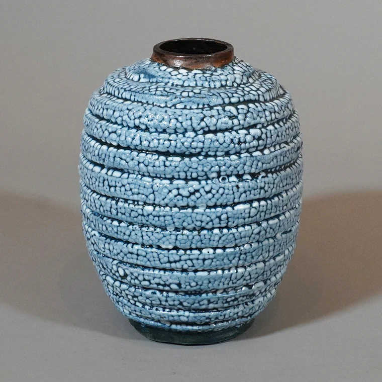 photo Flower Vase with Cracked Design