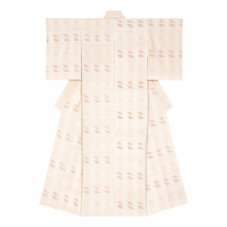 photo Kimono of Tsumugi "Footsteps of Spring"
