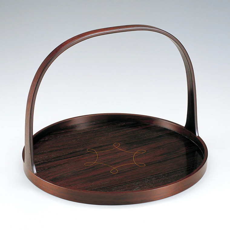 photo Hand-held Plate with Rosewood and Magewappa (Bentwood)