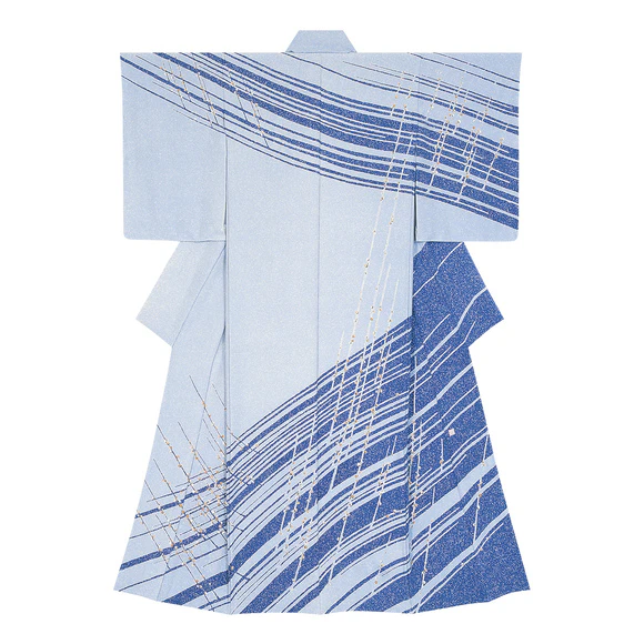 Formal Kimono with Design in Yūzen Dyeing "Waiting for Spring"