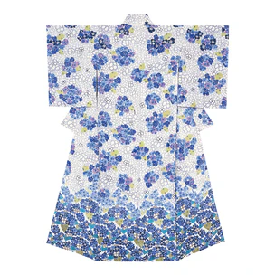 型絵染着物「雨待花」