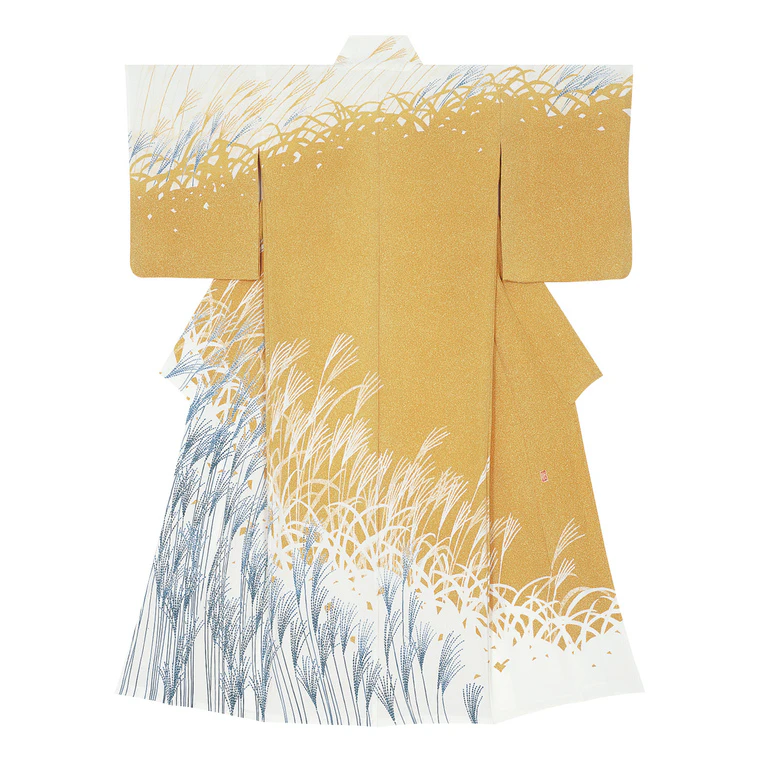 photo Formal Kimono with Design in Yūzen Dyeing "Autumn Scenery"