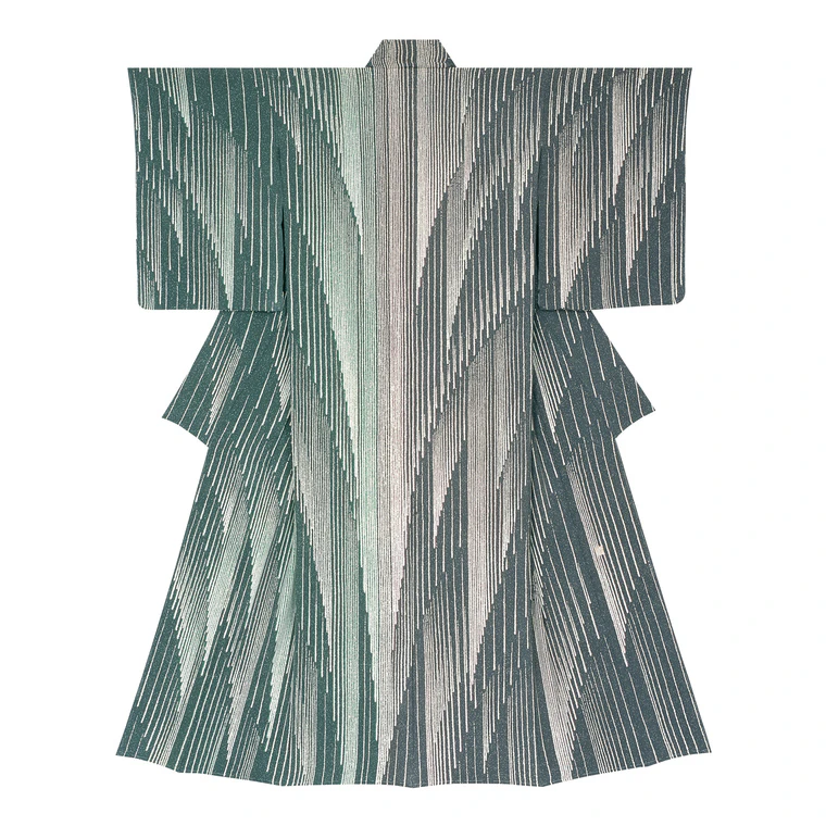 photo Formal Kimono with Design in Yūzen Dyeing "Aurora"