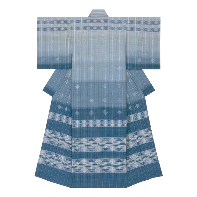 photo Kimono of Tsumugi "Reflecting Water"