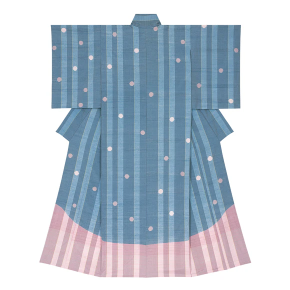 Kimono of Tsumugi "Flower Snow"