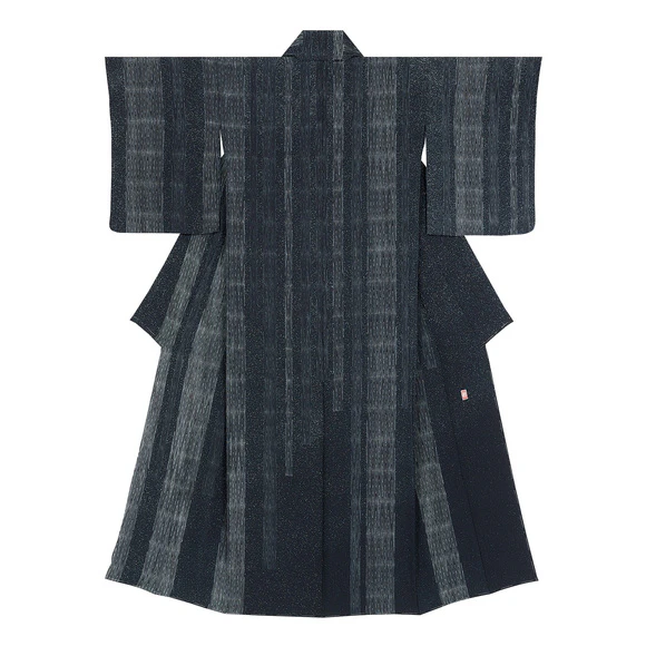 Formal Kimono with Design in Yūzen Dyeing "Herringbone"