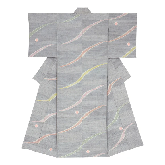 Kimono of Tsumugi "Spring wind"