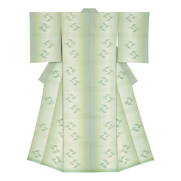 photo Kimono of Tsumugi "Summer Breeze Blowing"