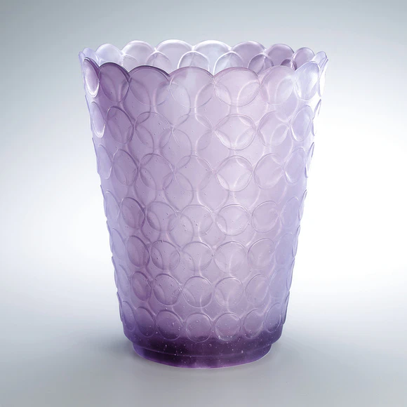Flower Vase with Pâte de Verre 