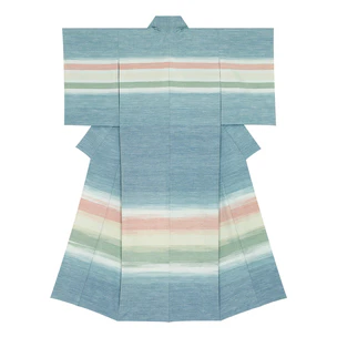 Kimono of Tsumugi "Horizontal Arc (Rainbow)"