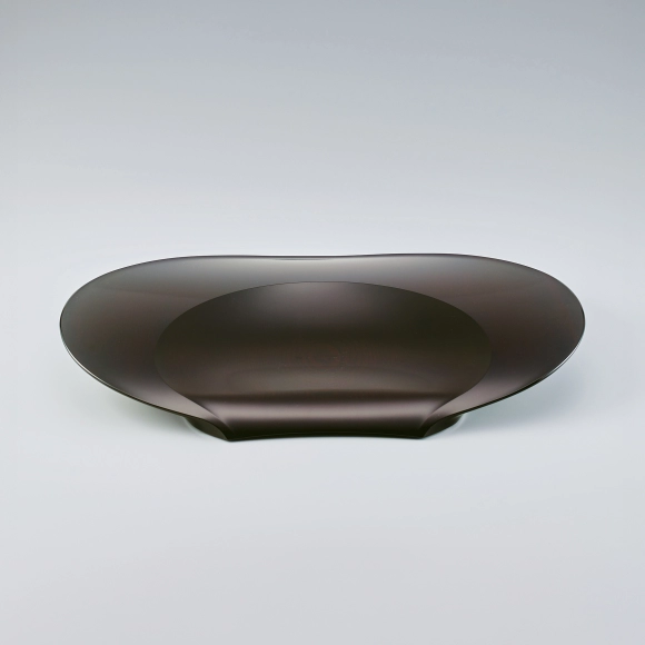 Vessel of Zelkova Wood Finished in Wiped Urushi