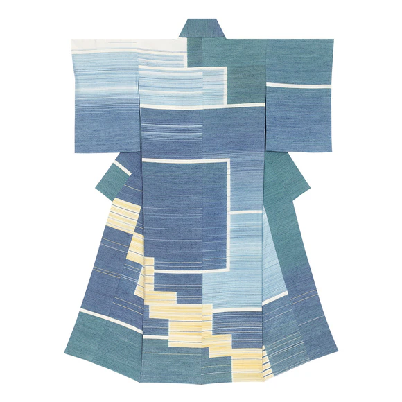 Kimono of Tsumugi "Lake Station"