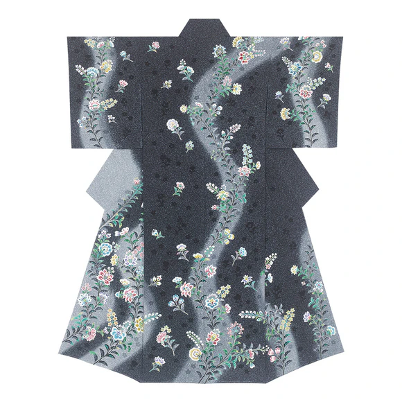 Formal Kimono with Design in Yūzen Dyeing "Western Eternity"