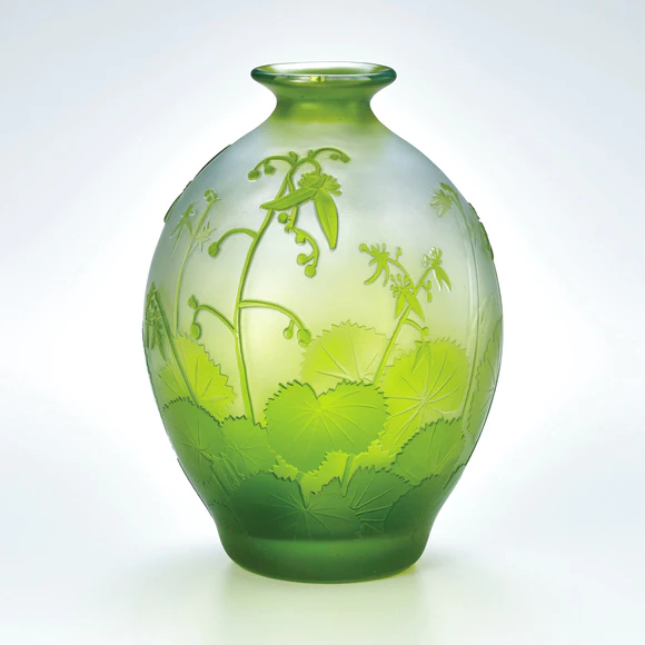 サンドブラスト花器「薄紅の思い出」(西野 尚子)｜ギャラリージャパン