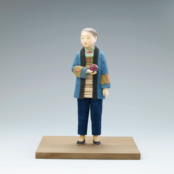 Formed with Tōso Over Wooden Core and Covered with Cloth "Ball-playing Song"