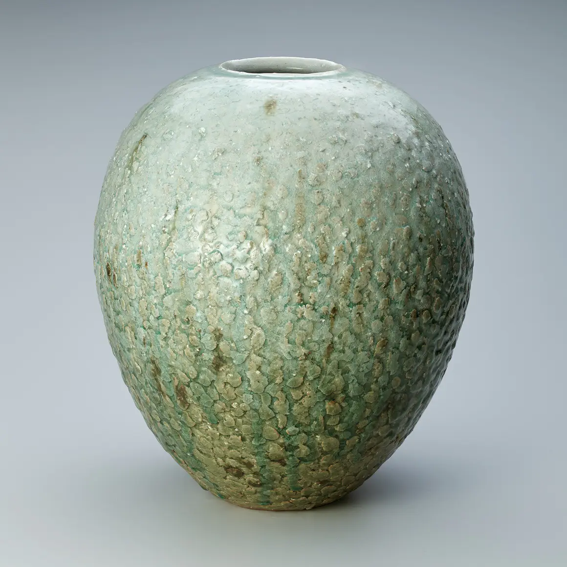 新品　京焼　清水焼　喜兵衛窯　猪飼祐一　灰釉彩竹花生　花瓶　花入　陶芸 m_2x_6.jpg.webp