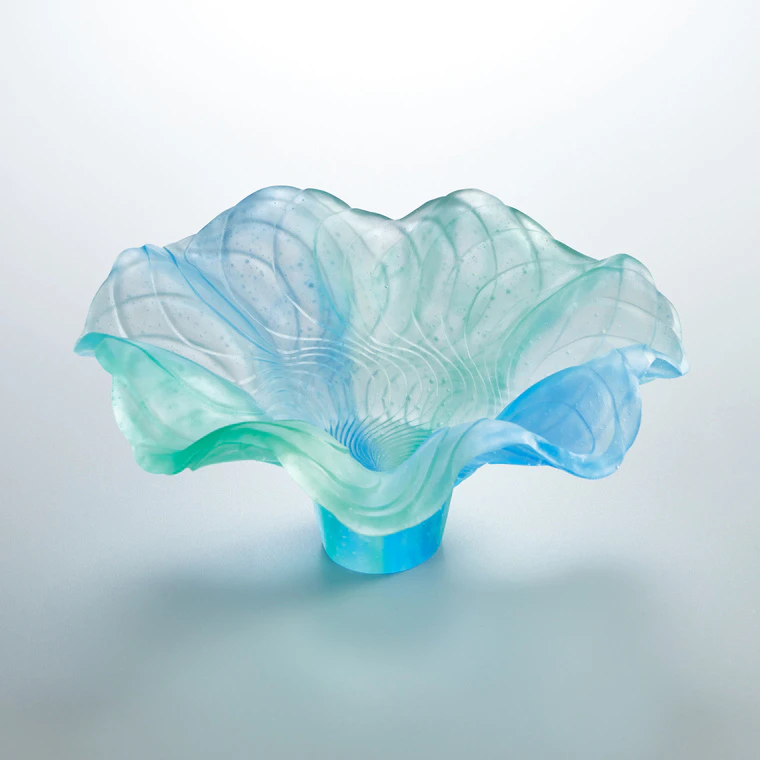 photo Flower Vase with Pâte de Verre "Circle"
