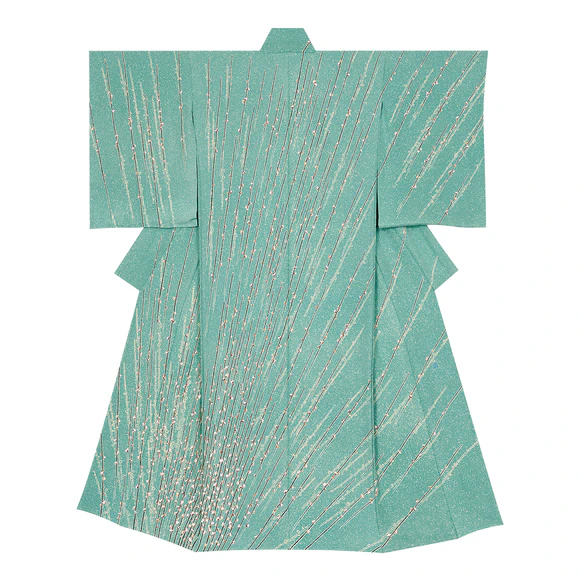 Formal Kimono with Design in Yūzen Dyeing "Early Spring Canon"