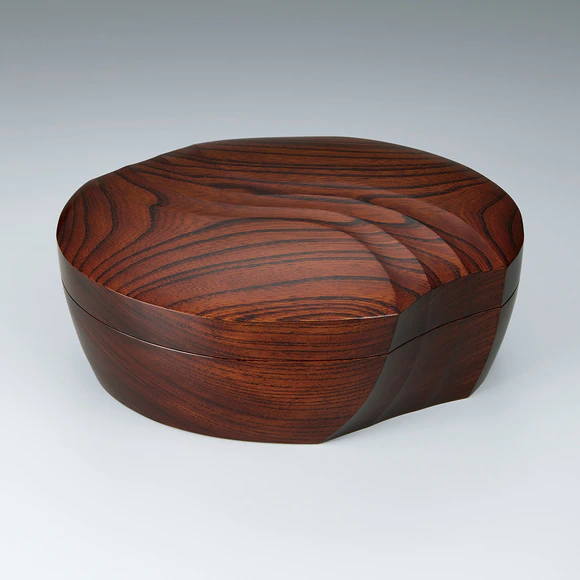 欅拭漆蝕楕円箱(岩井 雄介)｜ギャラリージャパン 