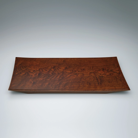 Tray of Amur Corktree Wood Finished in Wiped Urushi