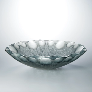 Laminated bowl with rainbow color and engraved decoration "Shine"